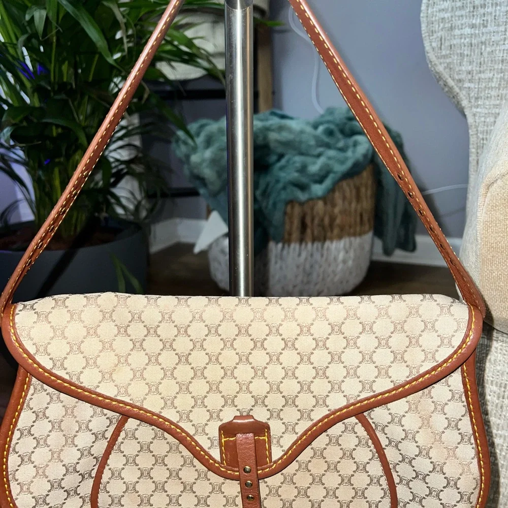 Celine Vintage Macadam Poulbot Shoulder Bag - Picture 1 of 12